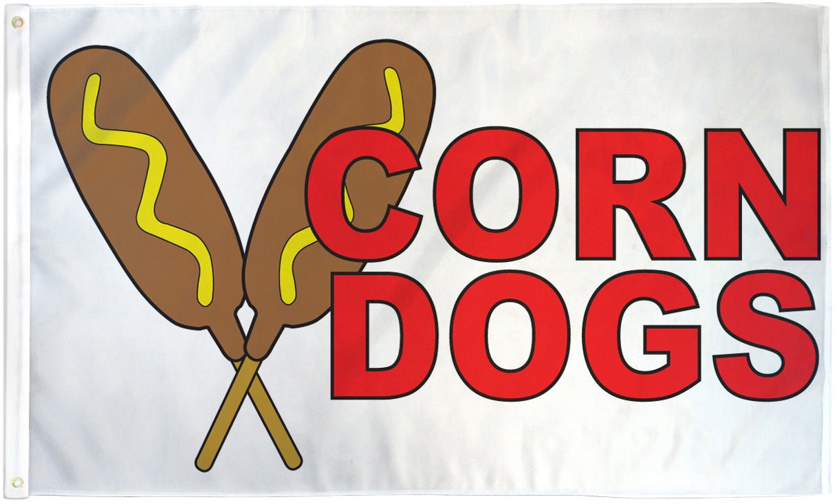 Corn Dogs Flag 3x5ft Poly - Flags Importer