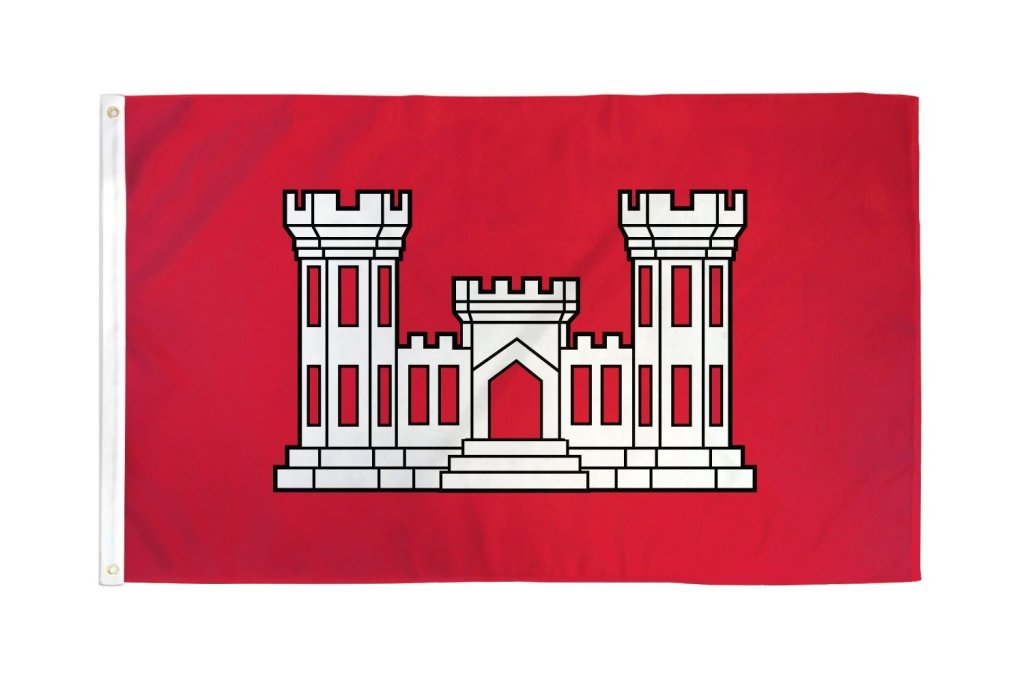 Corps of Engineers Flag 3x5ft Poly - Flags Importer