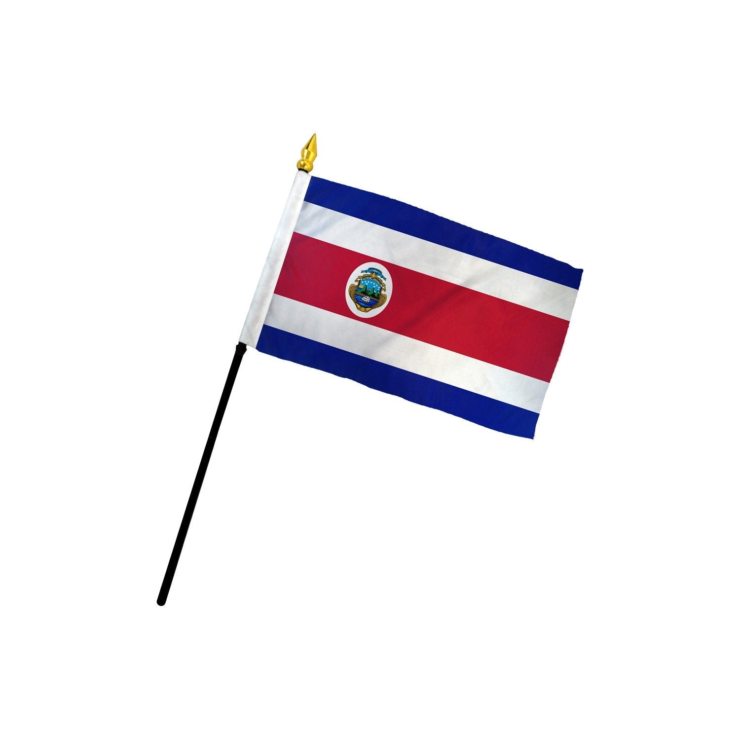 Costa Rica 4x6in Stick Flag - Flags Importer