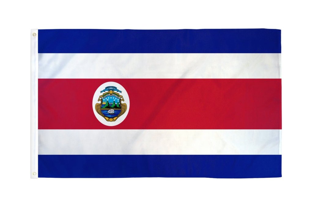 Costa Rica Flag 2x3ft Poly - Flags Importer