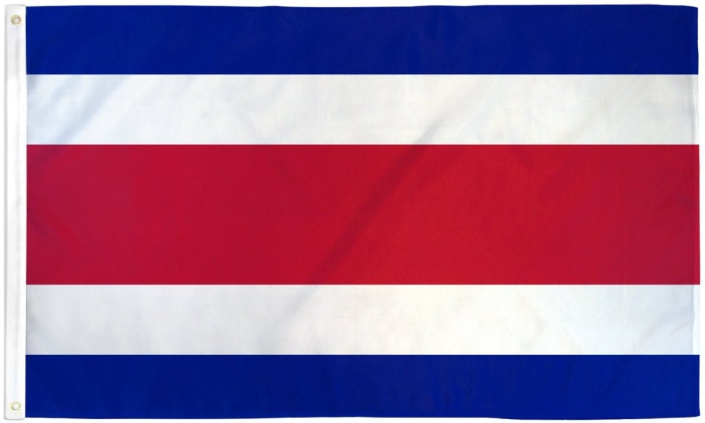 Costa Rica (Plain) Flag 3x5ft Poly - Flags Importer