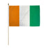 Cote D'ivoire (Ivory Coast) 12x18in Stick Flag - Flags Importer