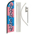 Cotton Candy Windless Banner Flag & Pole Kit - Flags Importer