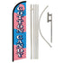 Cotton Candy Windless Banner Flag & Pole Kit - Flags Importer