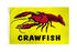 Crawfish (Horizontal) Flag 3x5ft Poly - Flags Importer