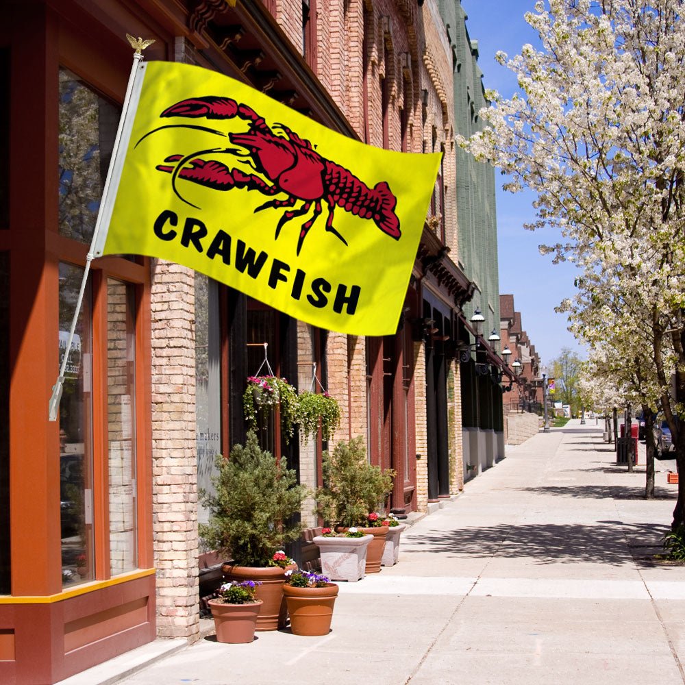 Crawfish (Horizontal) Flag 3x5ft Poly - Flags Importer