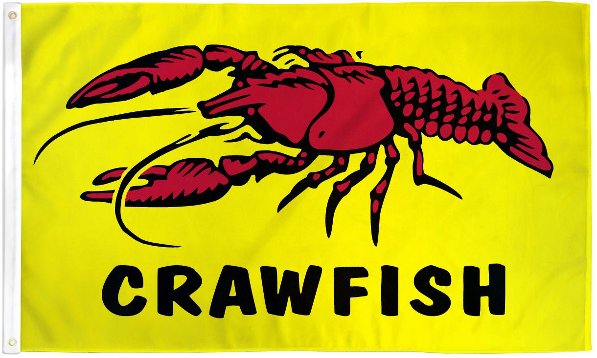 Crawfish (Horizontal) Flag 3x5ft Poly - Flags Importer