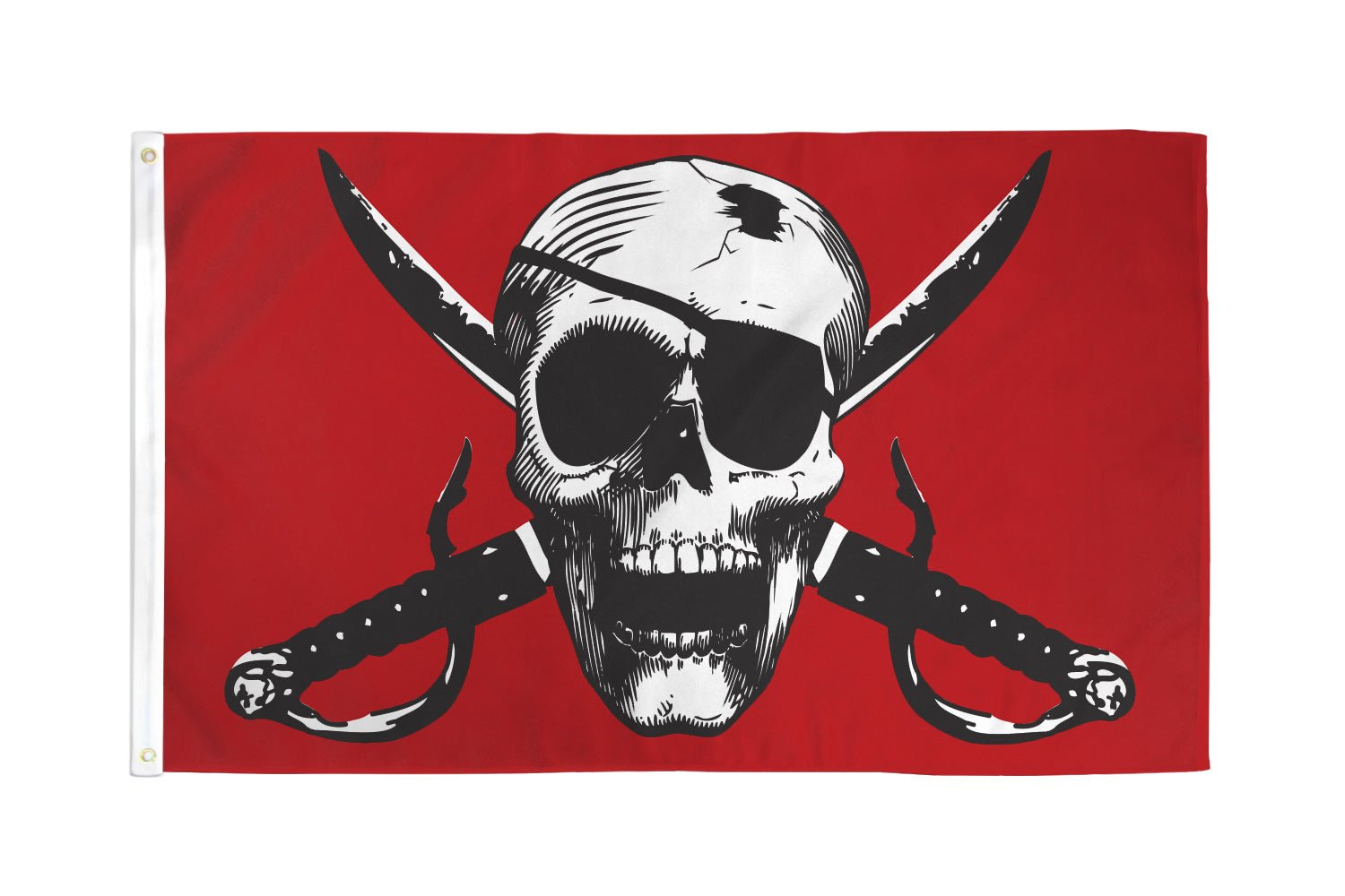 Crimson Pirate UltraBreeze 3x5ft Poly Flag - Flags Importer