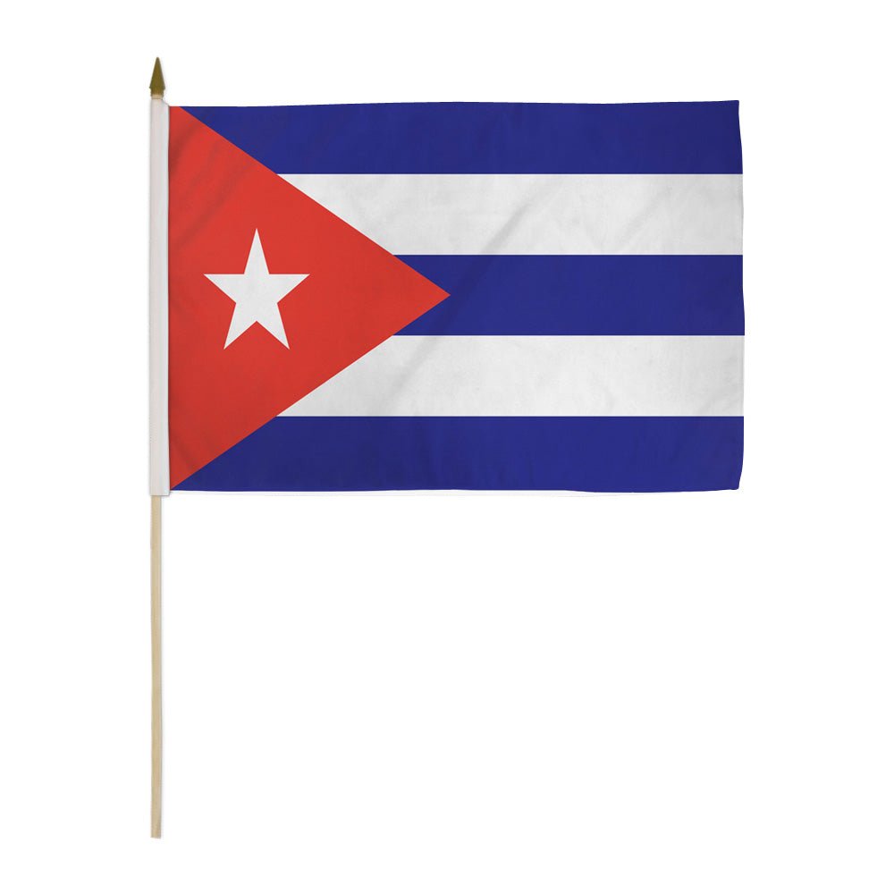 Cuba 12x18in Stick Flag - Flags Importer