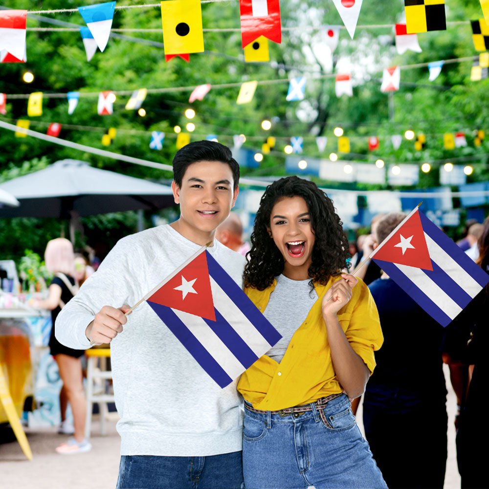 Cuba 12x18in Stick Flag - Flags Importer