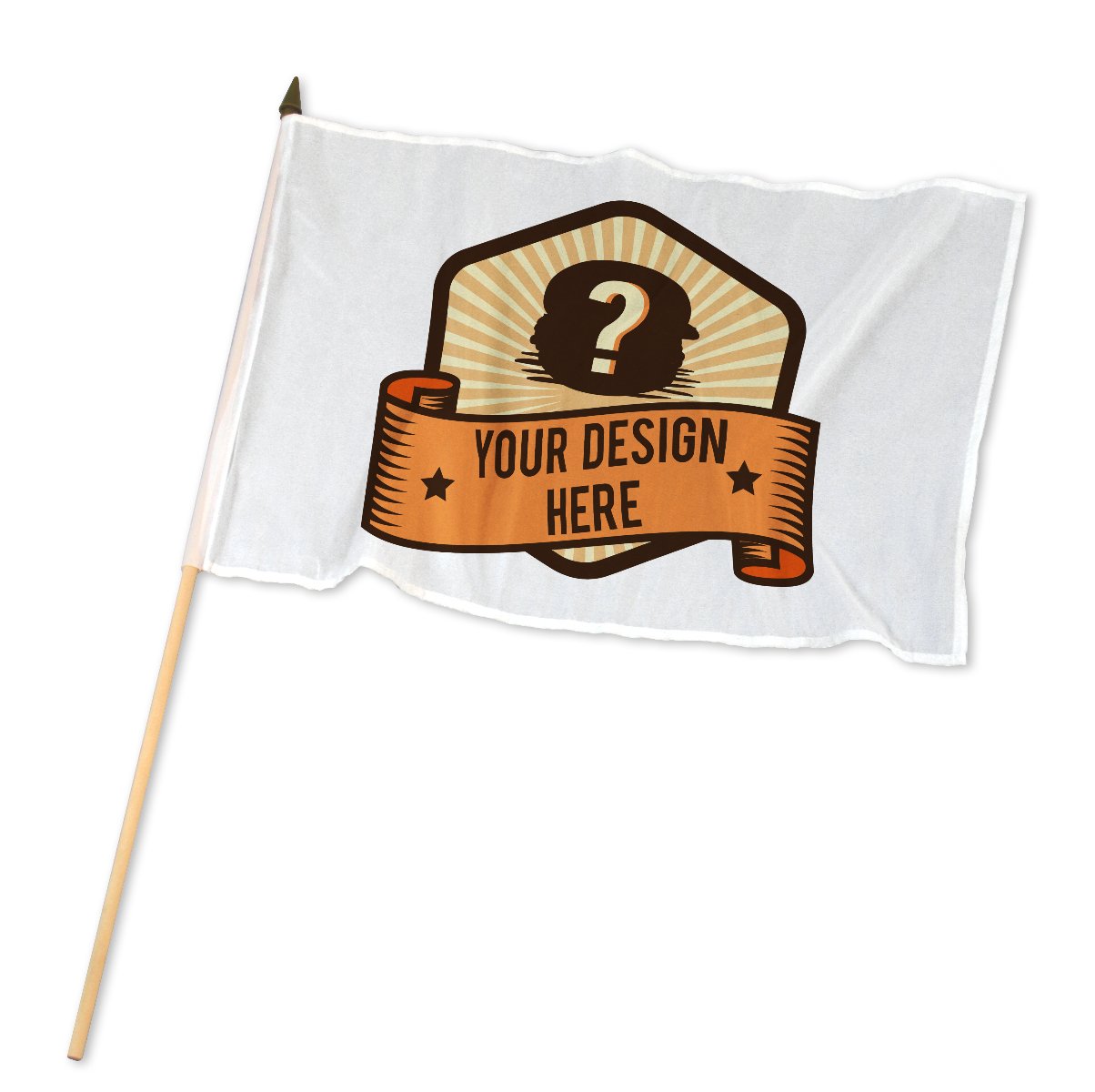 Custom 12x18in Stick Flags - Flags Importer