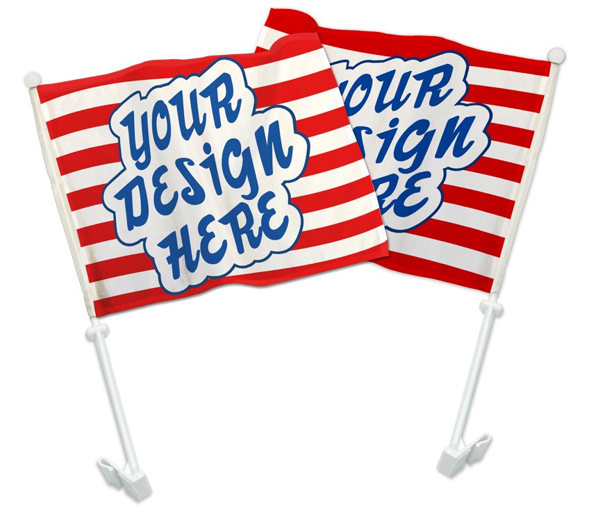 Custom Double - Sided Car Flags - Flags Importer