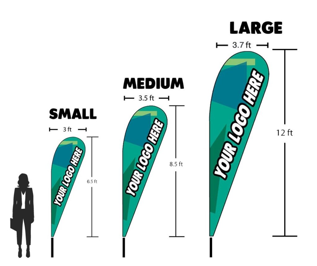 Custom Teardrop Flag Kit - Flags Importer