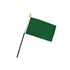 Dark Green Solid Color 4x6in Stick Flag - Flags Importer