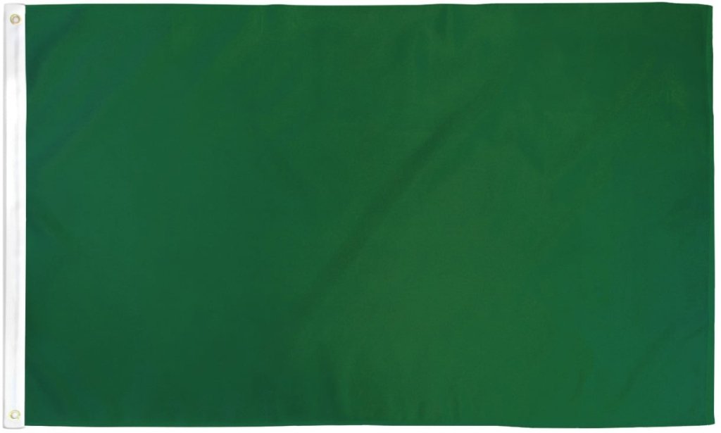 Dark Green Solid Color Flag 2x3ft Poly - Flags Importer