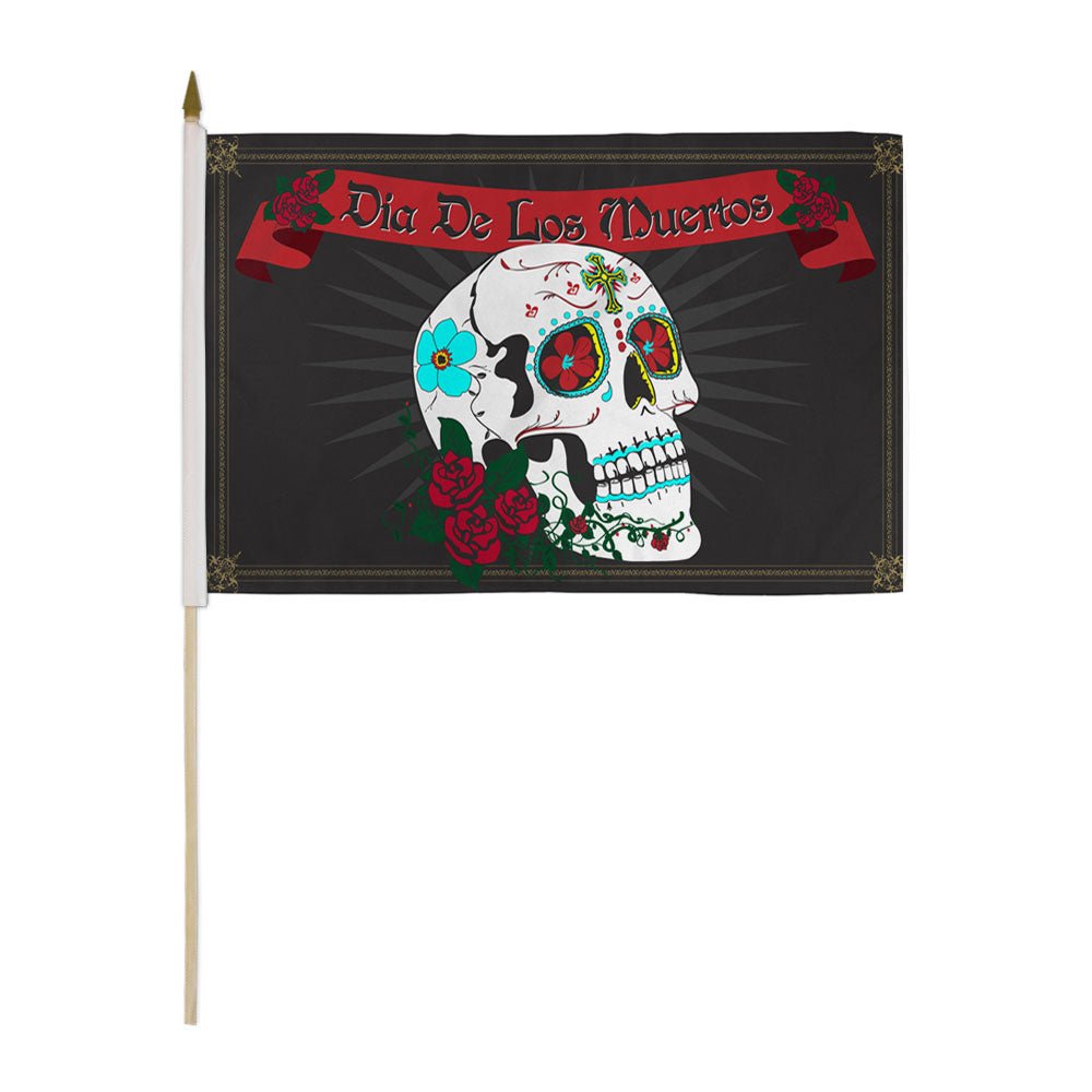 Day of the Dead 12x18in Stick Flag - Flags Importer