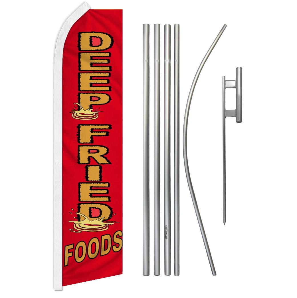 Deep Fried Foods Super Flag & Pole Kit - Flags Importer