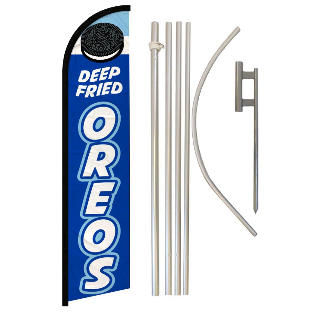 Deep Fried Oreos Windless Banner Flag & Pole Kit - Flags Importer