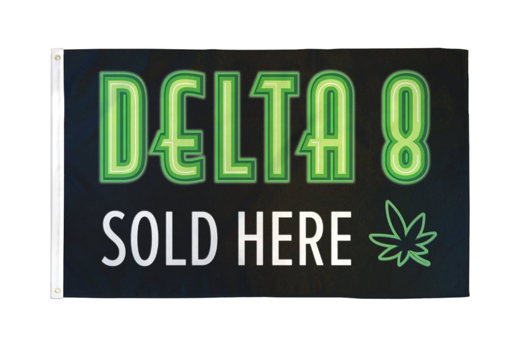 Delta 8 Sold Here Flag 3x5ft Poly - Flags Importer