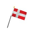 Denmark 4x6in Stick Flag - Flags Importer