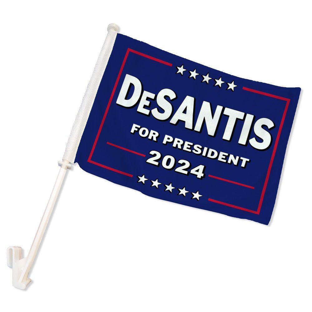 DeSantis 2024 (Blue) Double - Sided Car Flag - Flags Importer