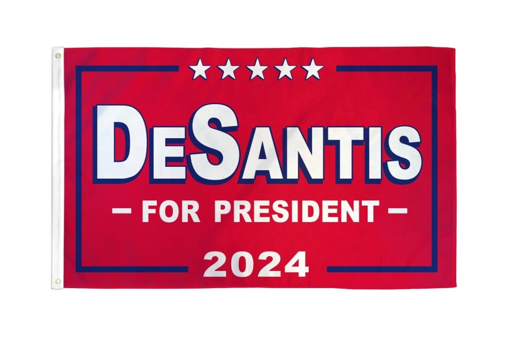 DeSantis 2024 (Red) Flag 3x5ft Poly - Flags Importer