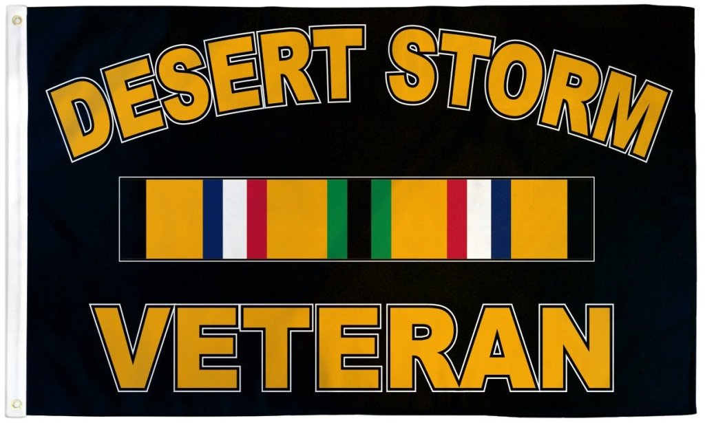 Desert Storm Veteran Flag 3x5ft Poly - Flags Importer