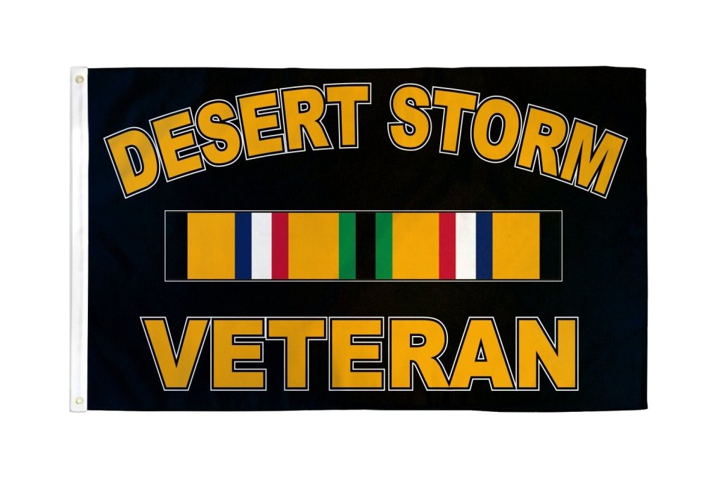 Desert Storm Veteran Flag 3x5ft Poly - Flags Importer