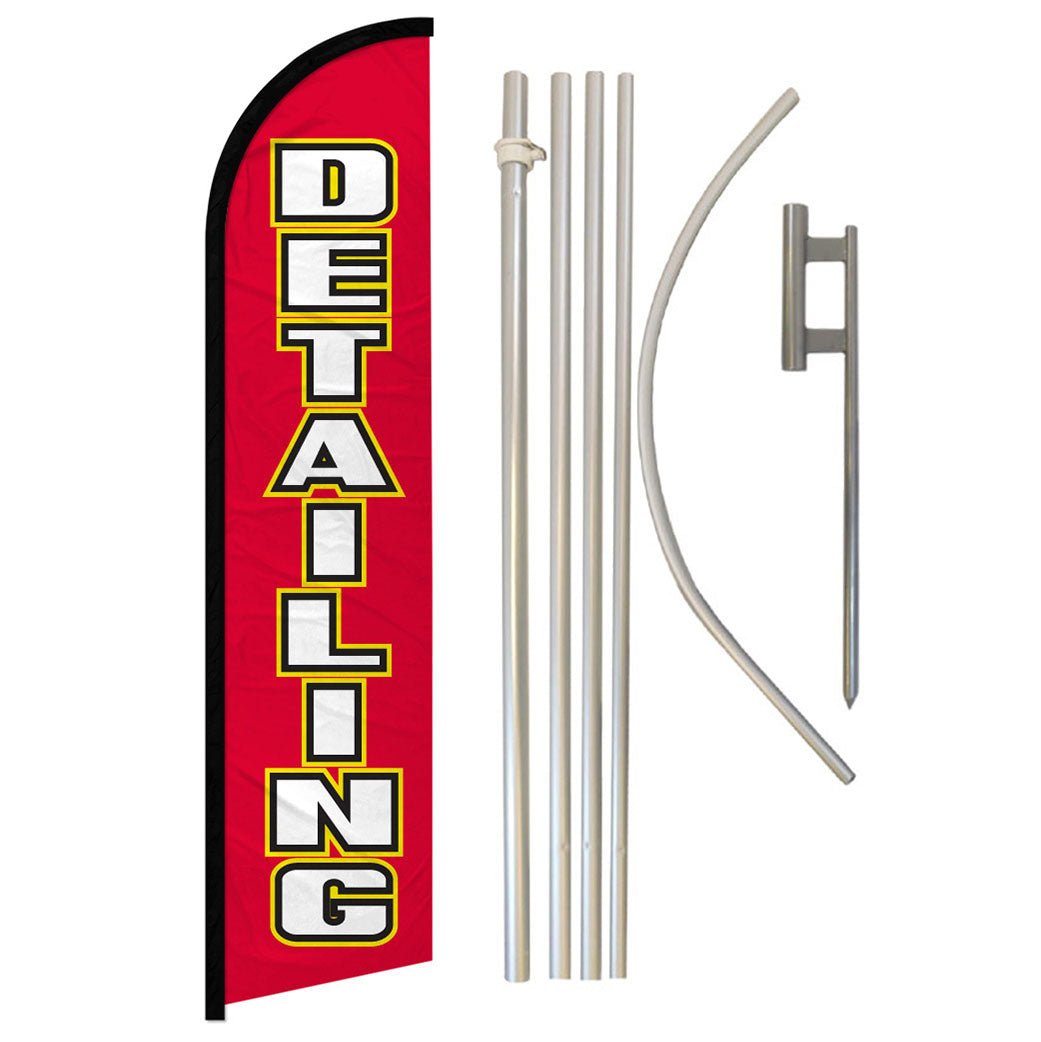 Detailing Windless Banner Flag & Pole Kit - Flags Importer