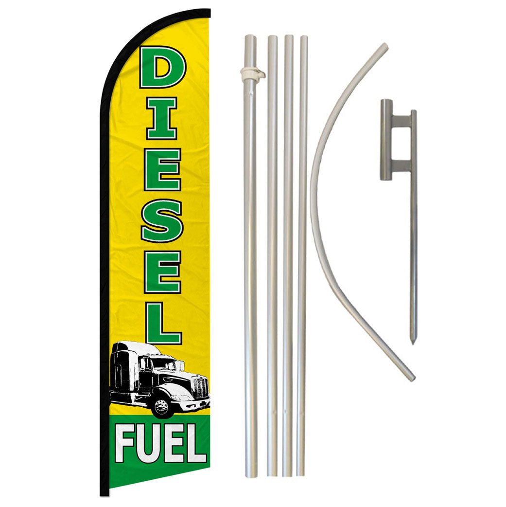 Diesel Fuel Windless Banner Flag & Pole Kit - Flags Importer