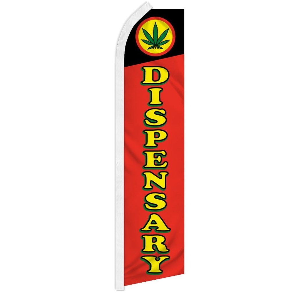 Dispensary (Red) Super Flag - Flags Importer