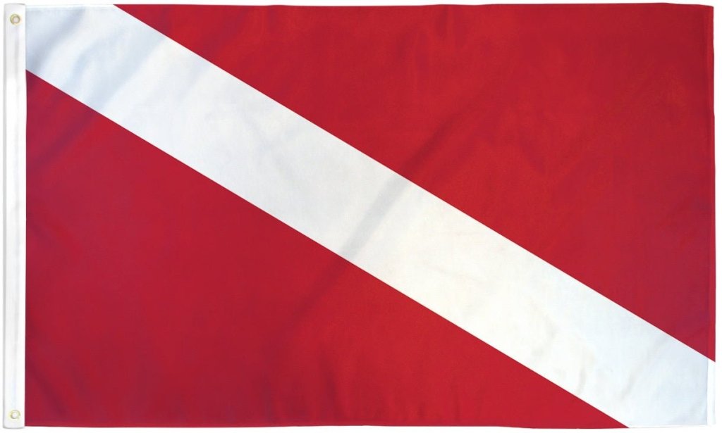 Diver Flag 3x5ft Poly - Flags Importer