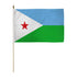 Djibouti 12x18in Stick Flag - Flags Importer