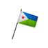 Djibouti 4x6in Stick Flag - Flags Importer