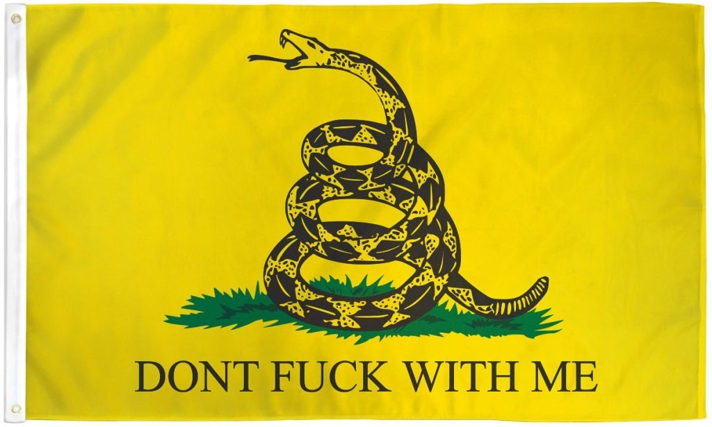 Don't Fuck With Me (Gadsden) Flag 3x5ft Poly - Flags Importer