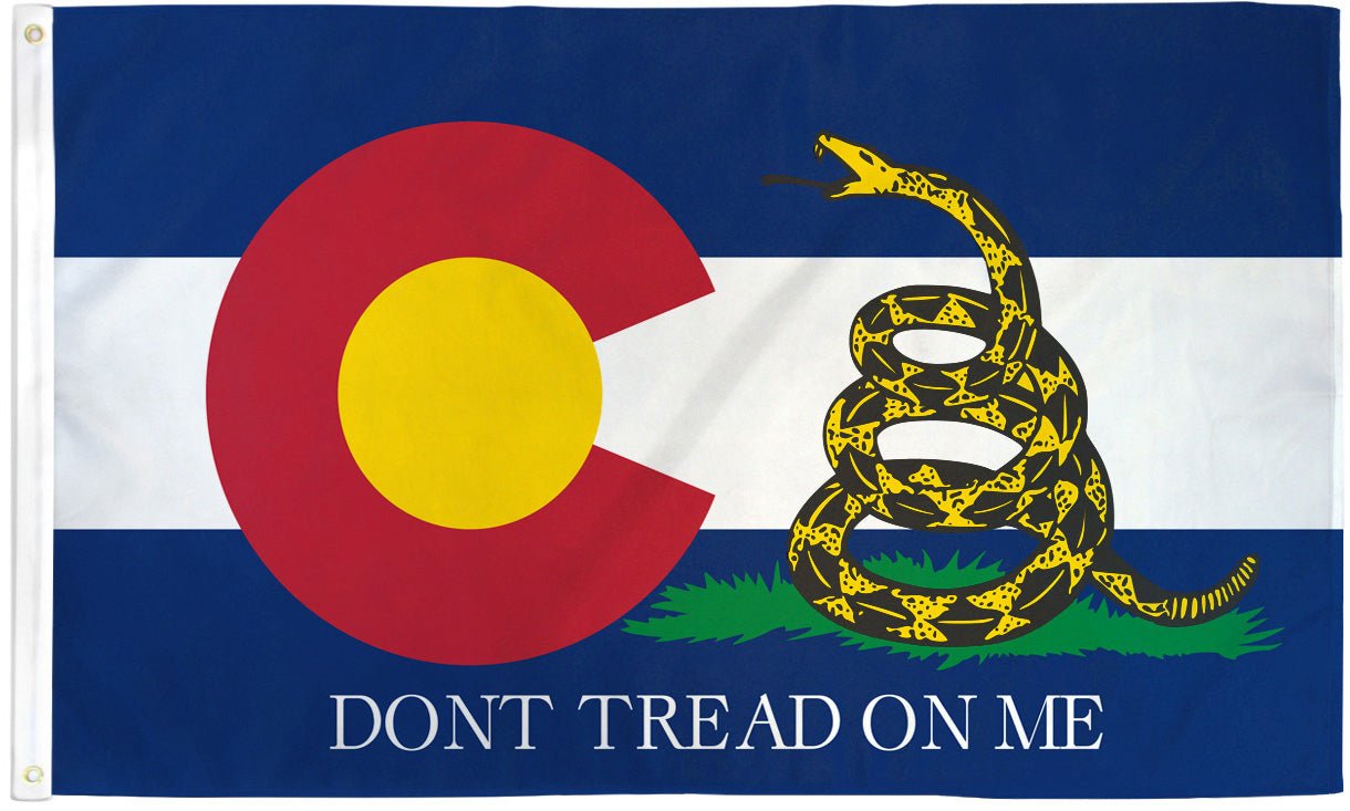 Don't Tread On Me Gadsden (Colorado) Flag 3x5ft Poly - Flags Importer