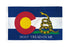 Don't Tread On Me Gadsden (Colorado) Flag 3x5ft Poly - Flags Importer