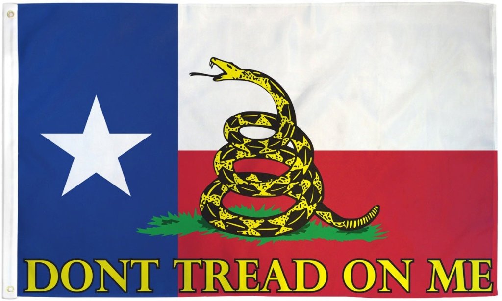 Don't Tread on Me Gadsden (Texas) Flag 3x5ft Poly - Flags Importer