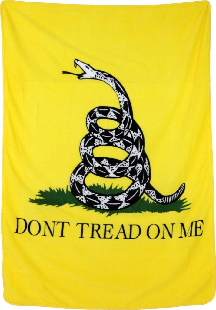 Don't Tread On Me Gadsden (Yellow) 50x60in Blanket Polar Fleece - Flags Importer