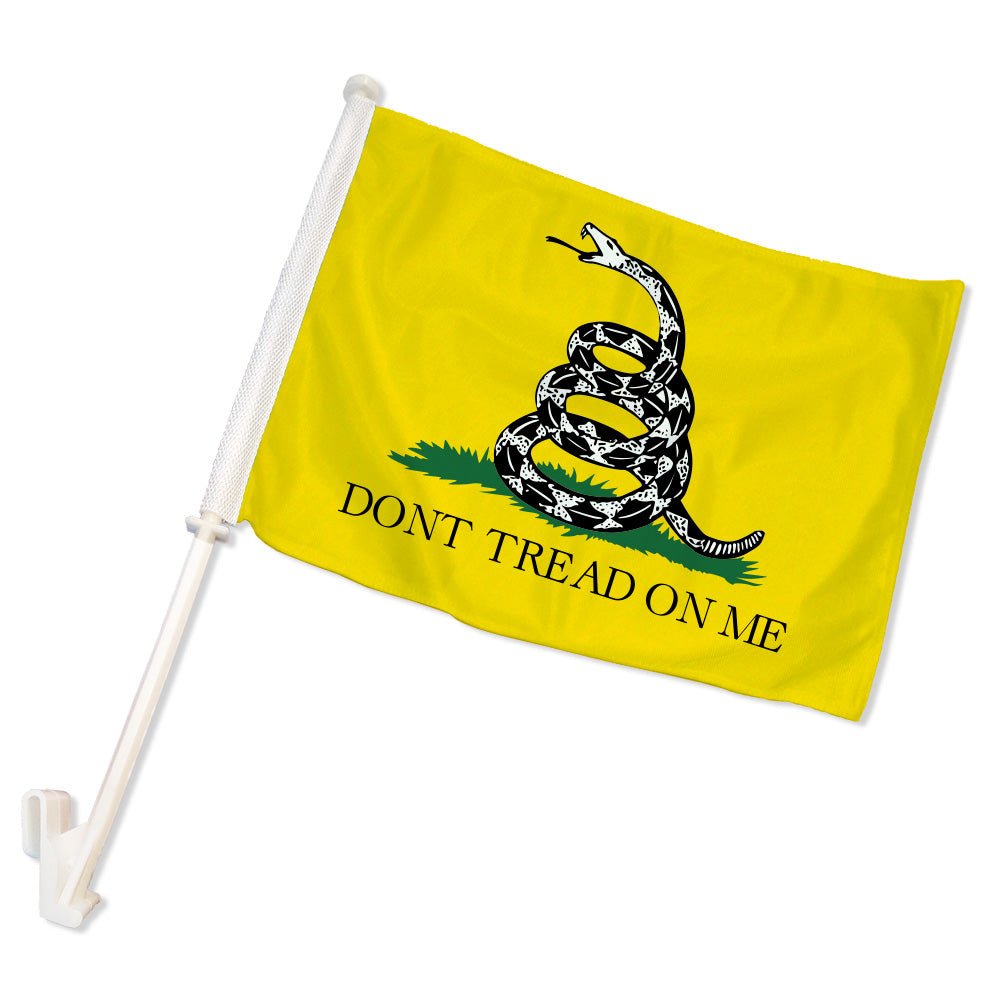 Don't Tread On Me Gadsden (Yellow) Double - Sided Car Flag - Flags Importer