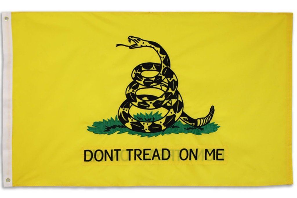 Don't Tread on Me Gadsden (Yellow) Embroidered Flag 3x5ft - Flags Importer