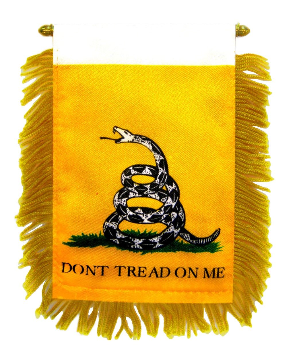 Don't Tread On Me Gadsden (Yellow) Mini Banner - Flags Importer