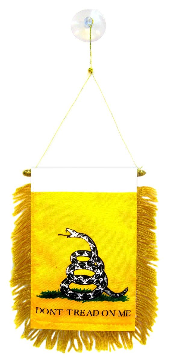 Don't Tread On Me Gadsden (Yellow) Mini Banner - Flags Importer