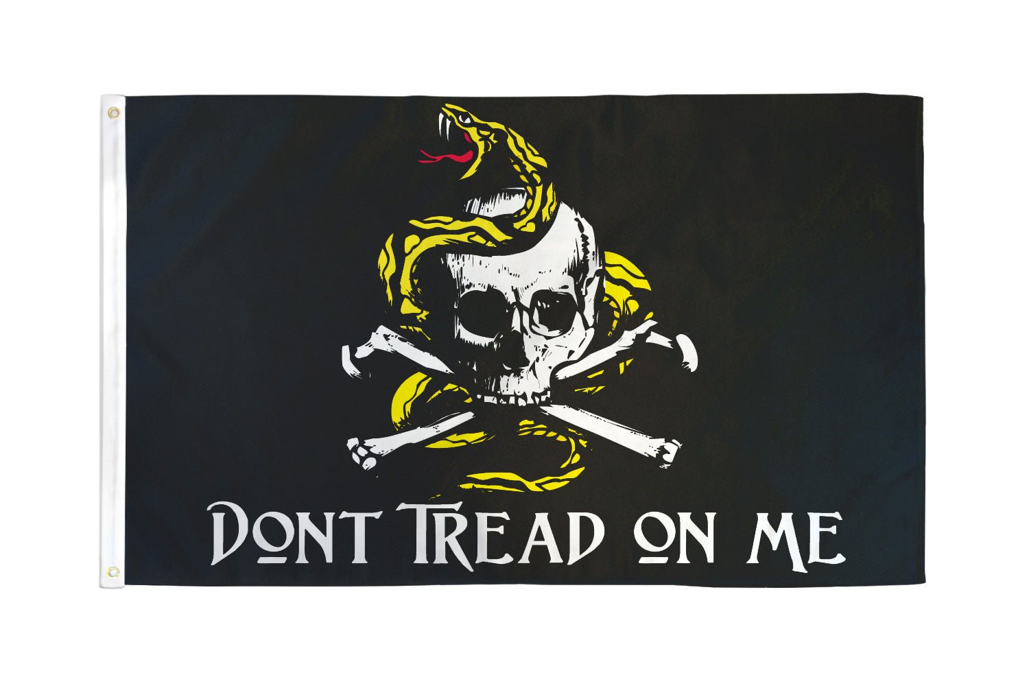 Don't Tread On Me Pirate Gadsden Flag 3x5ft Poly - Flags Importer