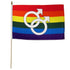 Double Mars Rainbow 12x18in Stick Flag - Flags Importer