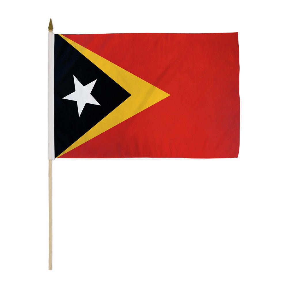 East Timor (Timor - Leste) 12x18in Stick Flag - Flags Importer