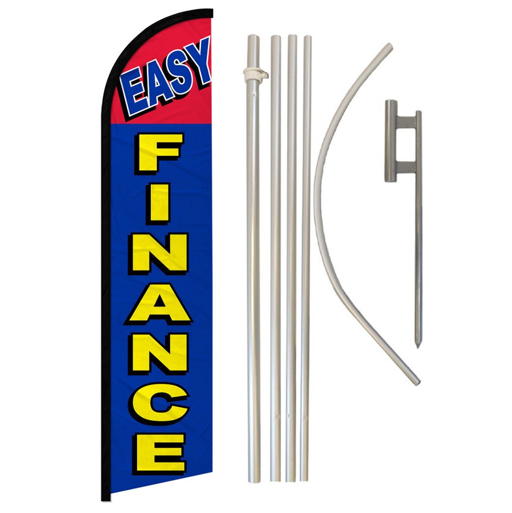 Easy Finance Windless Banner Flag & Pole Kit - Flags Importer