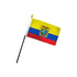 Ecuador 4x6in Stick Flag - Flags Importer