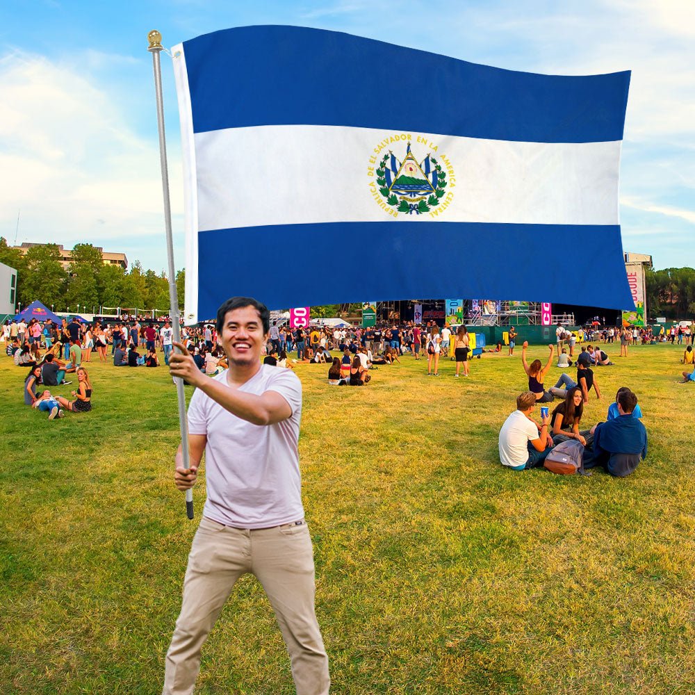 El Salvador Flag 3x5ft Poly - Flags Importer