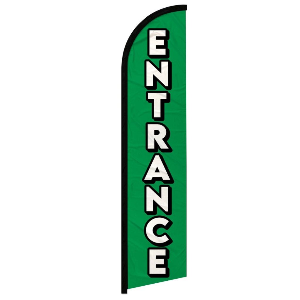 Entrance (Green) Windless Banner Flag - Flags Importer